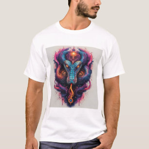 Cosmic Serpent with Glowing Scales T-Shirt