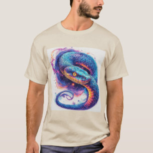 Cosmic Serpent with Glowing Scales T-Shirt