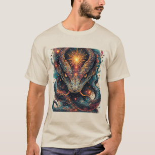 Cosmic Serpent with Glowing Scales T-Shirt