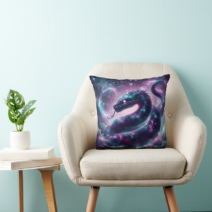 Cosmic Serpent Zodiac Galaxy Astrology Cushion