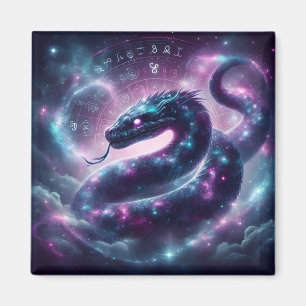 Cosmic Serpent Zodiac Galaxy Astrology Magnet