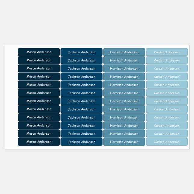 Cosmic shades Name labels for boys water proof  (Sheet)