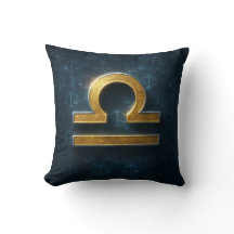 Cosmic Shimmering Gold Libra Zodiac Symbol