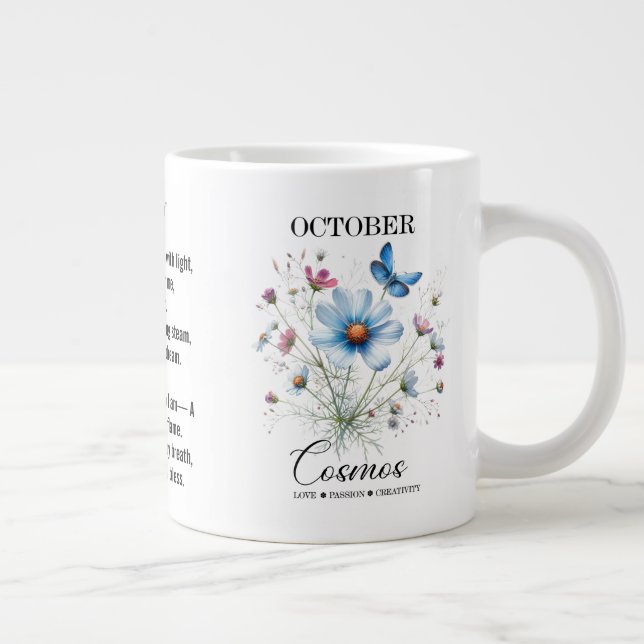 Cosmic Sip October Birth Flower Mug of Love (Right)