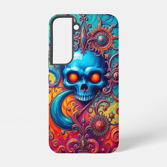 Cosmic Skull Symphony Samsung Galaxy S22 Case (Back)