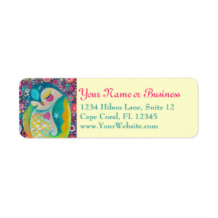 Cosmic Slumber - Sleeping Owl Custom Address Label