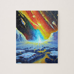 Cosmic smart kid earth and galactic glacier image jigsaw puzzle
