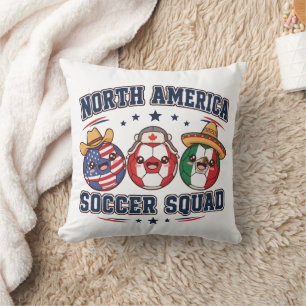 Cosmic Soccer Stars Alien & Skeleton Football Cushion