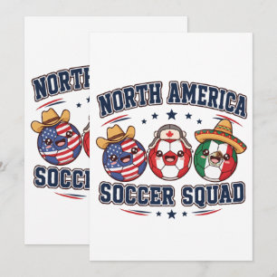 Cosmic Soccer Stars Alien & Skeleton Football Invitation