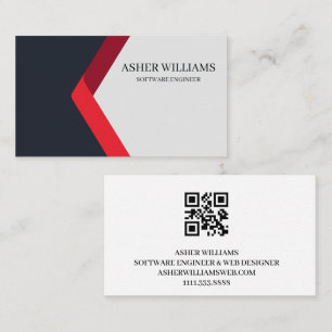 Cosmic Software Engineer Tech QR Code Business Car Card