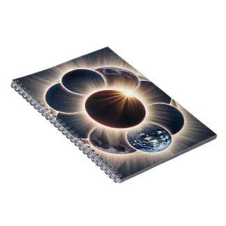 Cosmic Solar Eclipse Celestial Art Notebook