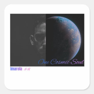 Cosmic Soul Sticker, Galaxy Universe Celestial Spa Square Sticker