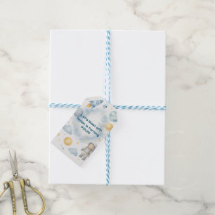 Cosmic Space Birthday Party Rocket & Stars - Gift Tags