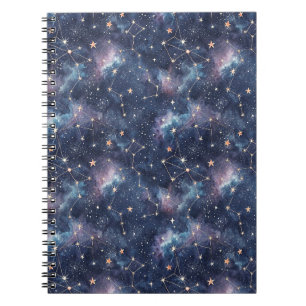 Cosmic Space Constellation & Galaxy Night Pattern Notebook