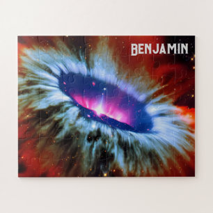 Cosmic Space Exploration Blue and Purple Phenomena Jigsaw Puzzle