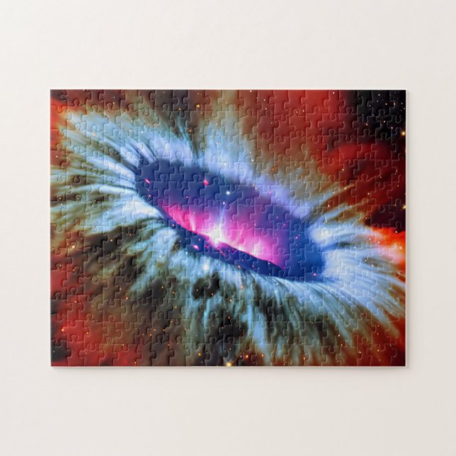 Cosmic Space Exploration Pink and Purple Phenomena Jigsaw Puzzle (Horizontal)