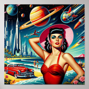 Cosmic Space Illustration Poster