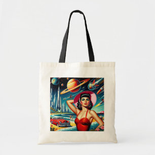 Cosmic Space Illustration Tote Bag