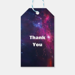 Cosmic Space Stars and Nebula Thank You Gift Tags
