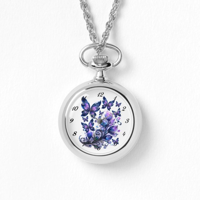 Cosmic Sparkle Butterflies   Watch (Front)