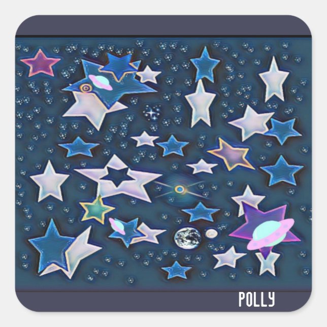 Cosmic Square Sticker (Front)