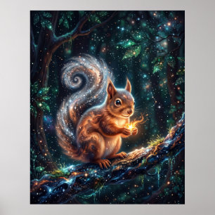 Cosmic Squirrel Gathering Star Seeds Poster