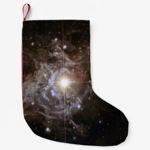Cosmic Star Holiday Wreath Small Christmas Stocking
