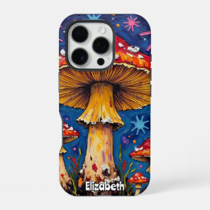 Cosmic Starburst Mushroom iPhone 16 Pro Case