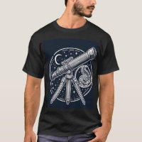 Cosmic Stargazer Vintage Telescope Art