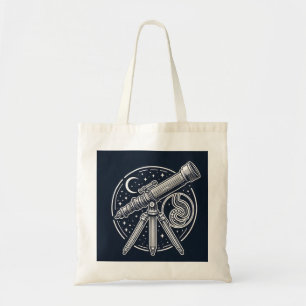 Cosmic Stargazer Vintage Telescope Art Tote Bag