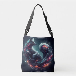 Cosmic Starlight Fox Spirit Fantasy Animal Crossbody Bag