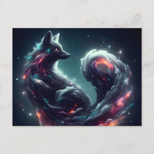 Cosmic Starlight Fox Spirit Fantasy Animal Holiday Postcard