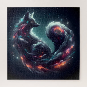 Cosmic Starlight Fox Spirit Fantasy Animal Jigsaw Puzzle