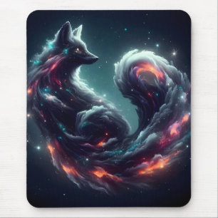 Cosmic Starlight Fox Spirit Fantasy Animal Mouse Mat