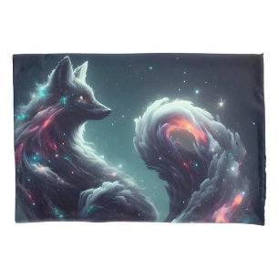 Cosmic Starlight Fox Spirit Fantasy Animal Pillowcase