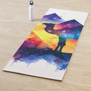 Cosmic Starry Night Egyptian Camel Landscape Yoga Mat