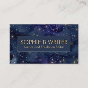 Cosmic Starry Professional Authors Writers Business Card