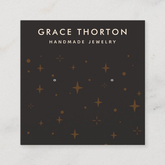 Cosmic Stars Earring Jewellery  Display Card (Front)