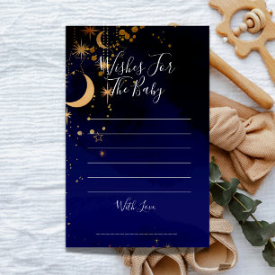 Cosmic stars theme wishes for the baby shower game