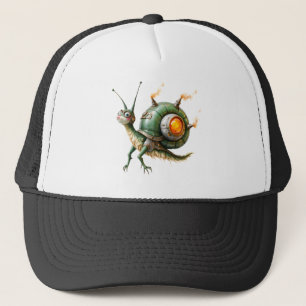 Cosmic Steampunk Snailbird – Neon Dream Creature.  Trucker Hat