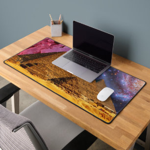 cosmic storm above egypt desk mat