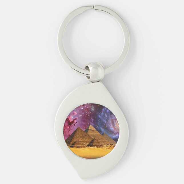 cosmic storm above egypt key ring (Front)