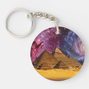 cosmic storm above egypt key ring