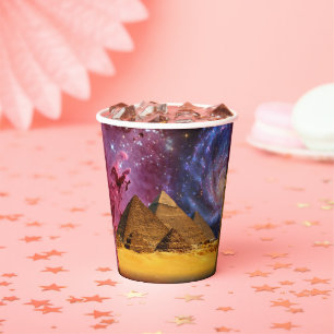 cosmic storm above egypt paper cups