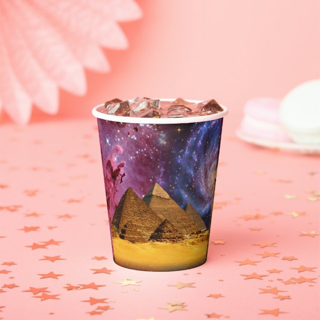 cosmic storm above egypt paper cups (Insitu)