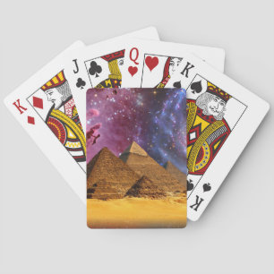 cosmic storm above egypt playing cards