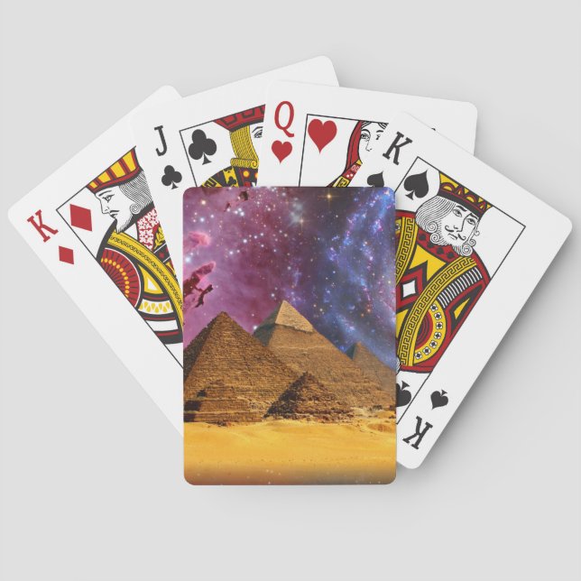 cosmic storm above egypt playing cards (Back)