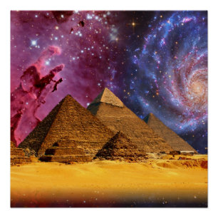 cosmic storm above egypt poster