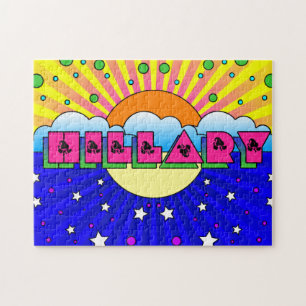 Cosmic Style Hillary Celebration Poster Jigsaw Puzzle
