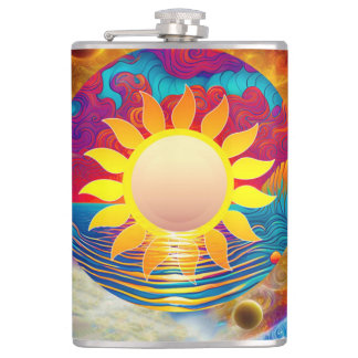 Cosmic Sun Hip Flask